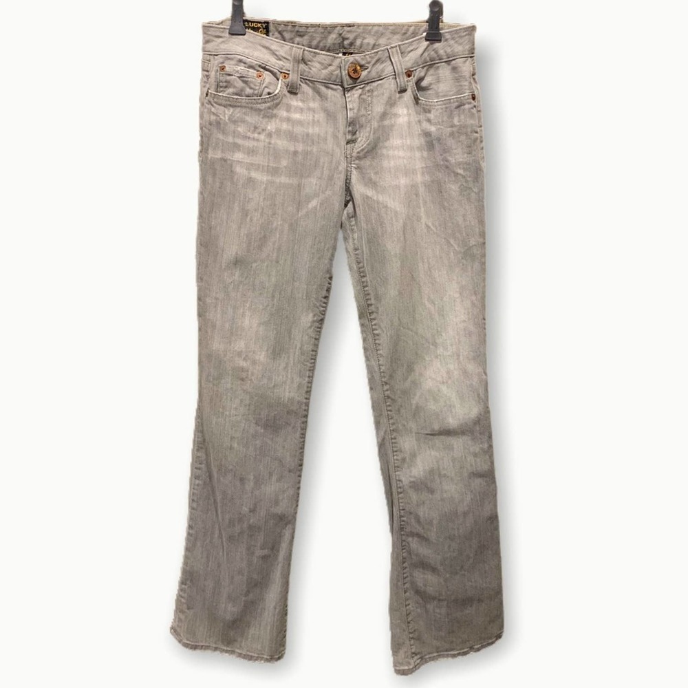 Lucky Brand Womens Lola Bootcut Jeans 8 / 29 Gray Wash Y2K Low Rise USA Made